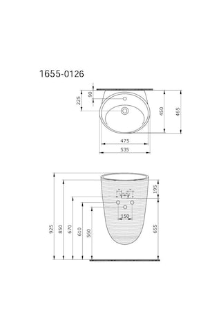 Bocchi Strata 1655-033-0126 Asma Monoblok Delikli Lavabo Batarya Mint Yeşil