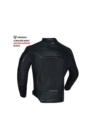 Prosev Falcon Leather 4 Mevsim Mont Dark Black 3xl
