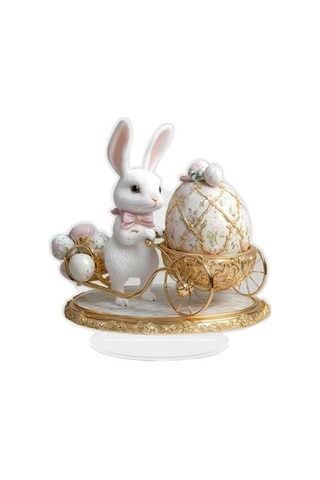 Lijinxu 2d Paskalya Tavşanı Dekoru Bahçe Tabelası Dolap 20cmx20cm