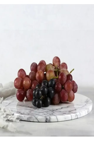 Akayev Mermer 20 Cm Leylak Yuvarlak Sunum Tabağı Leylak