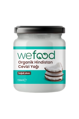 Wefood Organik Hindistan Cevizi Yağı 150 ml (Soğuk Sıkım)