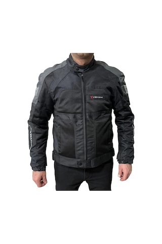 Venom Dynamic 4 Mevsim Motosiklet Montu Gri - Siyah
