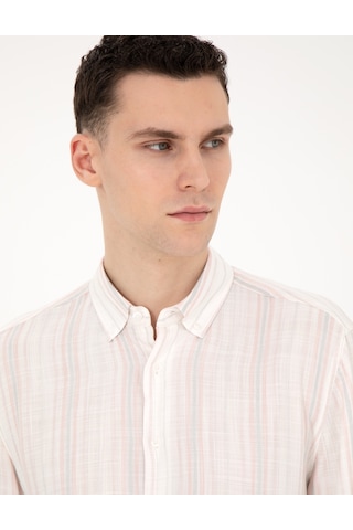 Pierre Cardin Erkek Açık Pembe Gömlek Desenli 50283522-vr078 Açık Pembe