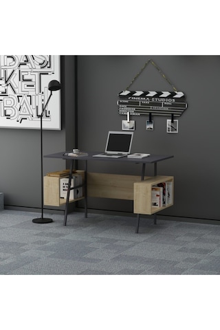 Ironi Çalışma Masası Antrasit Meşe