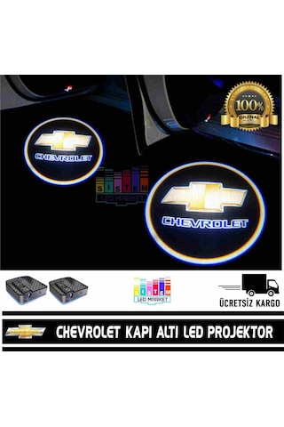 Chevrolet Araçlar İçin Pilli Yapıştırmalı Kapı Altı Led Logo N11.3852