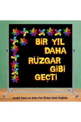 Karne Günü Rüzgar Gülü Temalı Okul Panosu Figür Seti Hazır Kesim Sınıf Süsü 7