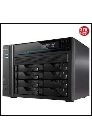 Asustor As6508t, 8gb Ddr4 Ram, 8 Yuvalı 8x22tb Destek , 2xm.2 Nvme Pcı-e, 2x10gbe, 2x2.5gbe Network