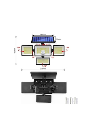 Pazly Ty12101 Sokak Led Lambası Lambası Işığı İnsan İndüksiyon Güneş Garaj Ev Enerjili Duvar Cbtx Bahçe Aydınlatma Avlu Açık 208 Vc