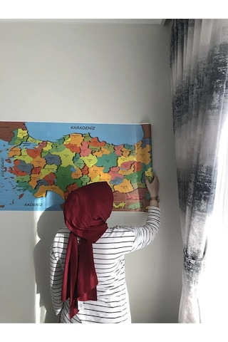 Türkiye Haritası Akıllı Kağıt Tahta Yazı Tahtası Özel Baskılı Renkli