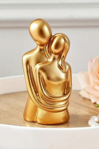 Bernami Vazo Pinterest 10.7 Cm Gold Renk Sonsuz Aşk Sarılan Sevgili Biblosu 1 Adet Hediyelik Heykel Biblo Dekoratif Obje Diğer