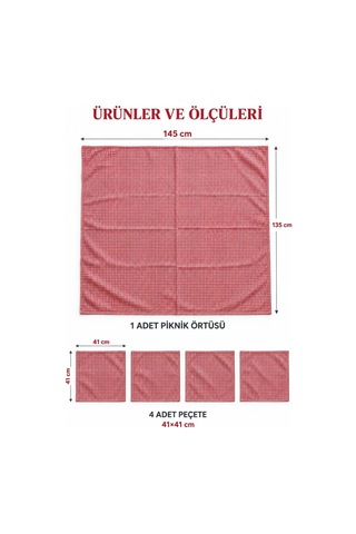 Hasır Görünümlü Oval Sepet 38 Cm + Piknik Seti 5 Parça Krem