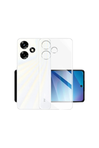 Newface İnfinix Hot 30i Kılıf Lüx Glblseme - 50 Şeffaf Silikon