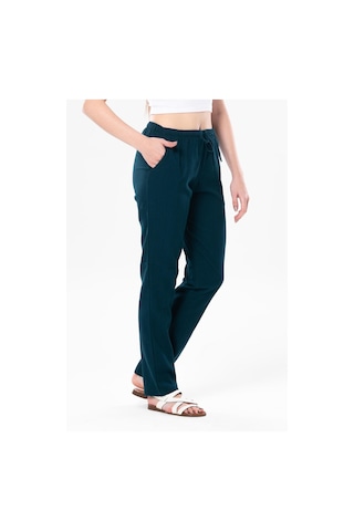 Eliş Şile Bezi Şile Bezi Çift Cepli Unisex Yazlık Pantolon Petrol Ptrl-petrol Petrol