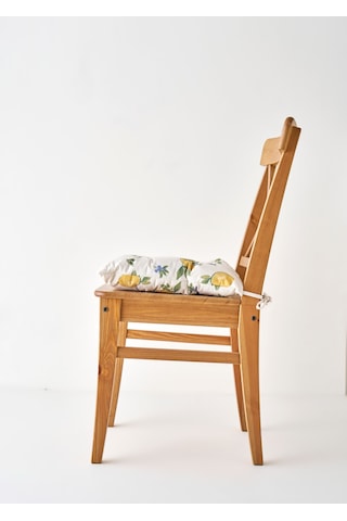 Bella Maison Lemoncello Yellow Baskılı Sandalye Minderi Sarı 40x40 Cm Sarı