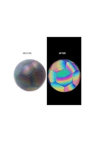 Kapris Fosfor Desenli Dikişli Futbol Topu X733 Çok Renkli