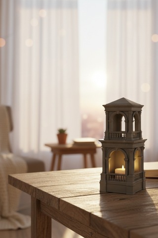 Oxyteez Dekoratif Tasarım Biblo Gri Renk Reçine Tasarım Ev Ve Ofis Dekorasyonu