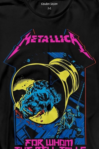 Metallica For Whom The Bell Tolls New Yeni Rock Metal Müzik Uzun Kollu Tişört Baskılı T-shirt 001