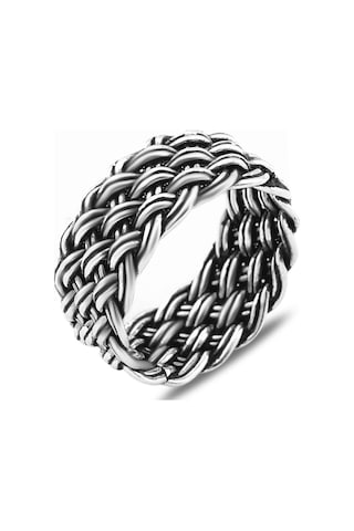 Örme Hasır Model Gümüş Erkek Yüzük Taşsız S008