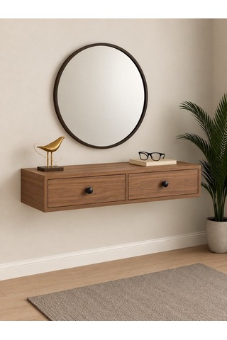 Mancap Model %100 Mdf Gri Duvara Monte Dresuar Ceviz