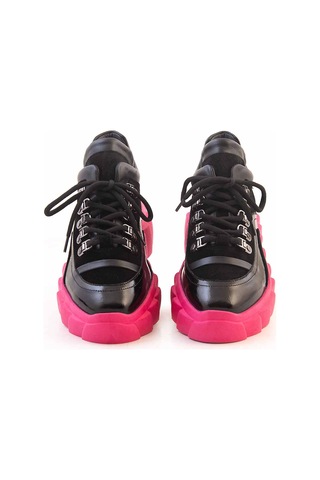 Rouge Kadın Spor & Sneaker Ayakkabı 601 Siyah - Fuşya