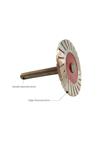 Lemestar 6mm Saplı Elmas Kesme Diski 40mm Dalgalı, Taş Ahşap Heykel Karekter Kesim İçin Elektrikli Fırça Ve Matkap Uyumlu, Gümüş 1 Adet