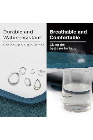 Suofeng "taşınabilir Su Geçirmez Bebek Bez Değiştirme Pedi - Çift Cep & Katlanabilir" Yeşil