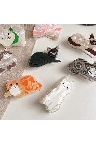 Karikatür Kedi/köpek Şeklinde Çene Klipsi Gençler 0004 Diğer