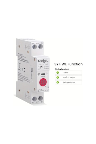 Xuweiwei Sy1-we 10a Ewelink Wıfı Akıllı Anahtar Kwh Göstergeli 1p N 63a 110v 220v Mobil Kontrollü Zamanlayıcı Röle Akıllı Ev