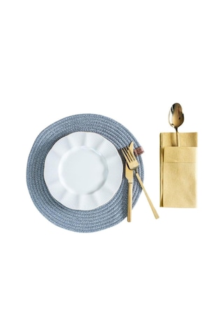 Vos Versa Amerikan Servis Tekli Supla Lux Sunum Tabak Altlığ - Yuvarlak Gri Vvhm0044-401 - Gri