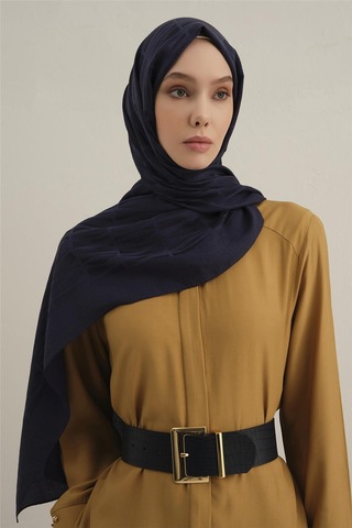Armine Lyocell Naia Çubuk Desen Şal 3 02 Lacivert