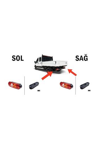Stop Lambası Transit Kamyonet Pıck-up Soketli Duylu Sağ Sol Aynı V-348 06 14 7c16 13404aa 7c16 13404aa / Aty