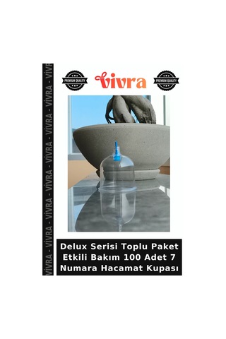Delux Serisi Toplu Paket Etkili Bakım 100 Adet 7 Numara Hacamat Kupası
