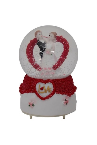 Nostaljik Kar Küresi Orta Boy Renk Değiştiren Led Lambalı Kar Küresi-9