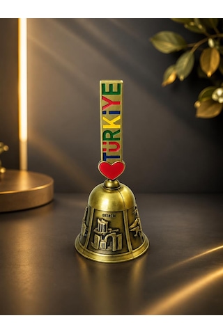 Metal Servis Çağrı Çanı Dekoratif Masa Zili Otel Kafe Resepsiyon Çanı 10.5 Cm