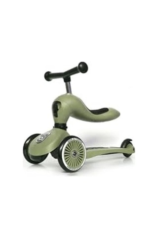Oturaklı Çocuk Scooter - Olive Renkli Açık Mavi