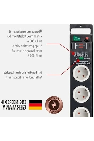 8 Li Priz - 16 A Sigorta İle Yüksek Güvenlik 0