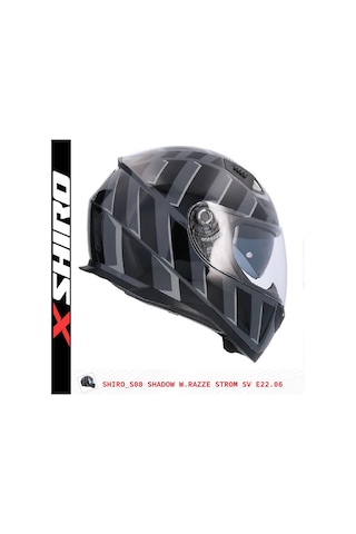Shiro Fullface S Warrior R Motosiklet Kaskı Kapalı Grafik