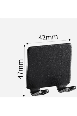 Zhltools Paslanmaz 2li Traş Bıçağı Tutucu Banyo Lif Askısı Çok Amaçlı Askı Siyah