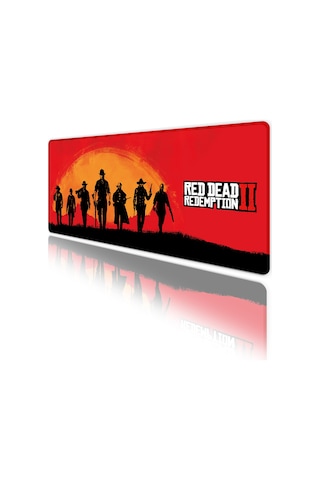 Red Dead Redemption Oyun Gaming Klavye Mouse Pad Kaymaz Taban Kenarları Dikişli Su Geçirmez Masa Matı 70x30 Cm