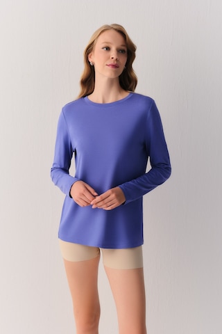 Suwen Essence Nights Uzun Kollu T-shirt Sh26901607s015 Mavi