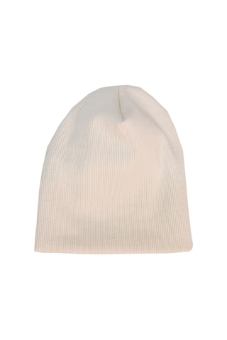 Luess Çocuk Unisex Fitilli Kışlık Bere Ekru