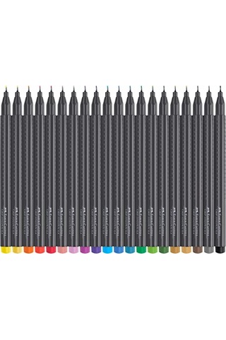 Grip Finepen İnce Keçe Uçlu Kalem Seti, 30'lu, Pastel Ve Neon Renkler, 0.4 Mm Hassas Uç, Metal Destekli, Ergonomik