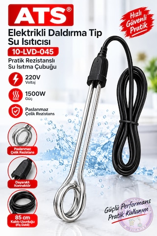 Daldırma Tip Su Isıtıcısı 220v 1500w Elektrikli Su Isıtıcı Rezistans Sıvı Isıtıcı Termostatlı Isıtıcı