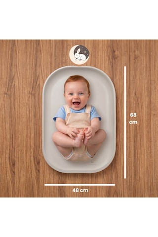 Lunalica Nora Bebek Alt Değiştirme Matı - 50x70cm, Bej, Kolay Silinir, Yenidoğan Şifonyer Üstü Alt Açma Pedi Minderi