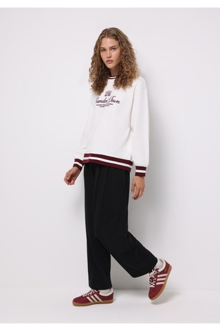 Colin's Colins Regular Fit Yuvarlak Yaka Nakışlı Kadın Beyaz Sweatshirt Cl1076359 Q1.v2 Ofw Beyaz