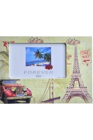 Zmc Bilişim Decotown Eyfel Kulesi Şekilli Ahşap Fotoğraf Resim Koyma Çerçevesi