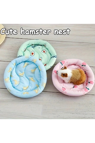 Willowhaven Pastel Mavi Yumuşak Hamster Yatağı - Taşınabilir Kolay Temizlenir Kemirgen Aksesuarı