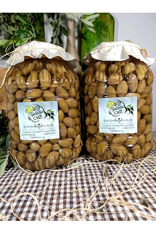 Aydın Yöresi Kalamata Cinsi İri Boy Sofralık Tatlandırılmış Kırma Yeşil Zeytin 6 Kg