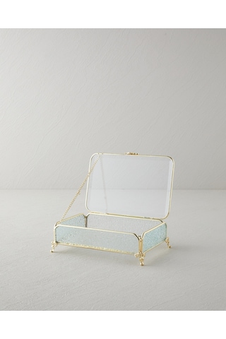 English Home Rina Cam Dekoratif Kutu 18x12x6 Cm Gold