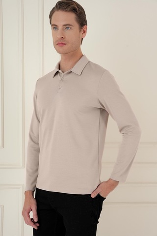 Efor Ts 893 Slim Fit Bej Spor T-shirt Bej
